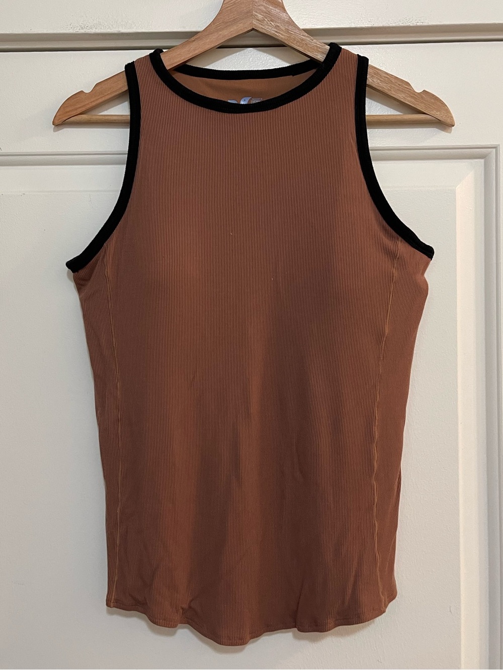 SheBird Brown Ribbed Tank Top